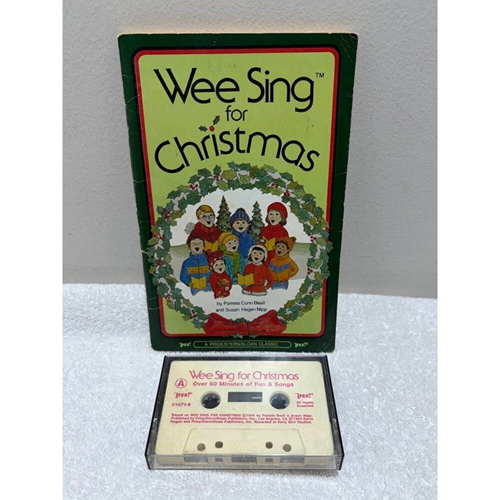 Wee Sing for Christmas Book & Cassette Tape Price Stern Sloan 1987